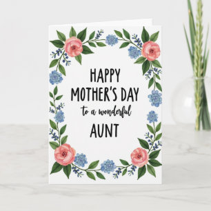 Botanical Aunts Day Wish Card