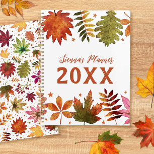 Botanical Autumn Leaves Fall Foliage Planner
