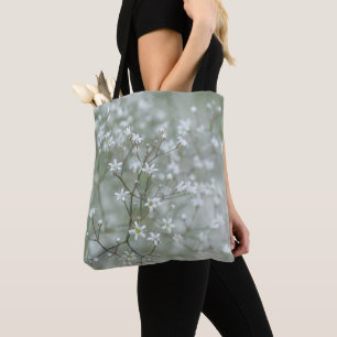 Botanical Baby's Breath Flower Nature Photography Tote Bag