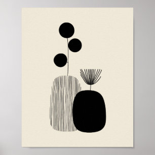 Botanical Balance – Minimal Vase Illustration Poster