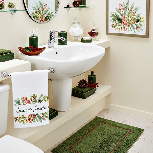 Botanical banner custom  hand towel  (Creator Uploaded)