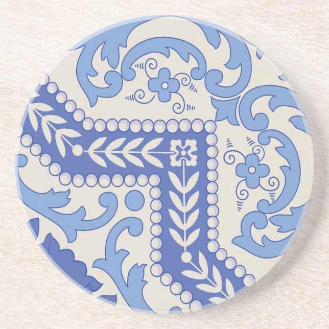 Botanical Beaded Frame Coaster (Front)