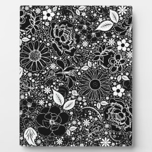 Botanical Beauties Black n White Desktop Plaque