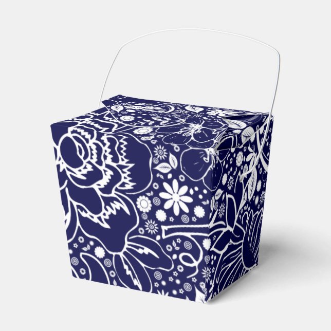 Botanical Beauties Drk Blue-Take Out Favour Box (Front Side)