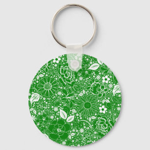 Botanical Beauties Green Key Ring