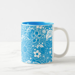 Botanical Beauties Light Blue Coffee Mug