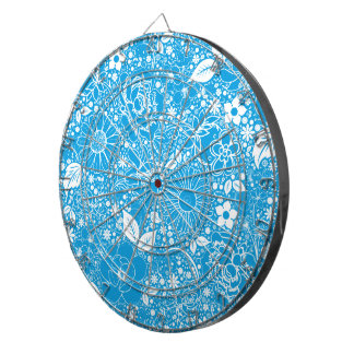 Botanical Beauties Light Blue Dart Board