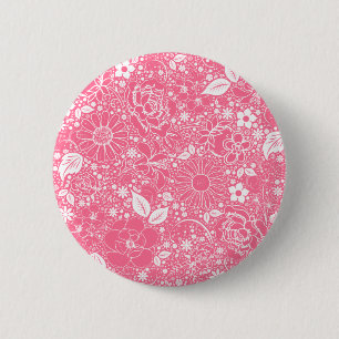 Botanical Beauties Light Pink BUTTON