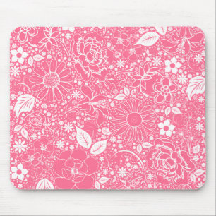 Botanical Beauties Light Pink MOUSEPAD