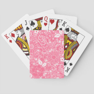 Botanical Beauties Light Pink Playing Cards