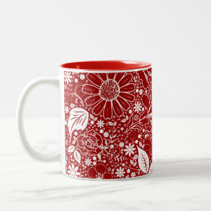 Botanical Beauties Red Coffee Mug