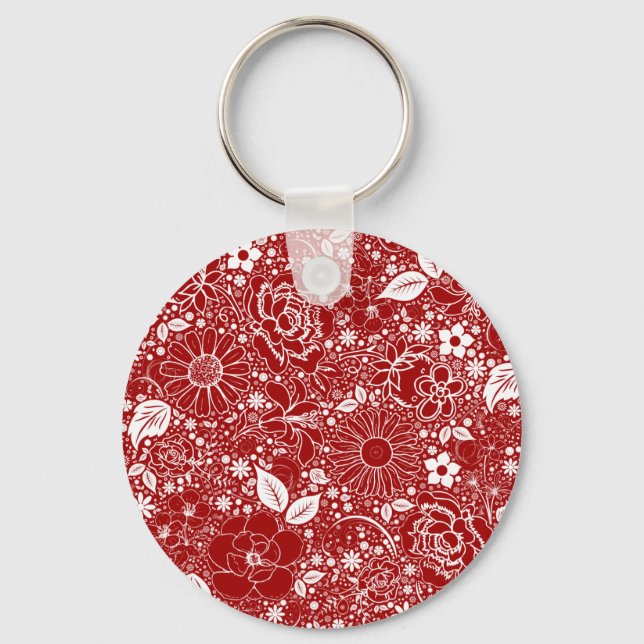 Botanical Beauties Red Keychain (Front)