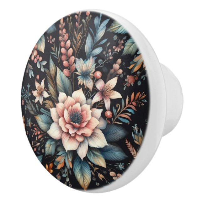 Botanical Beauty  Ceramic Knob (Right)
