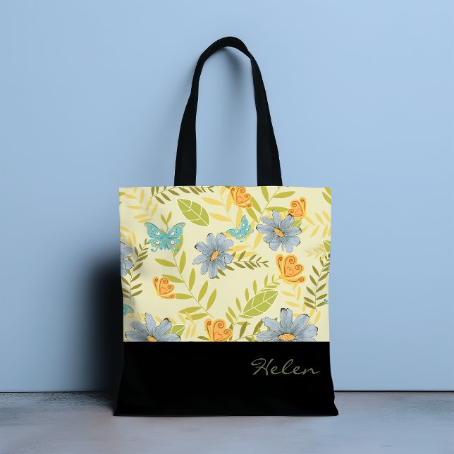 Botanical Beauty Personalised Designer Tote Bag (Creator Uploaded)