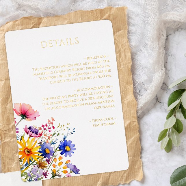 Botanical Beauty Wildflowers Wedding Details  (Creator Uploaded)