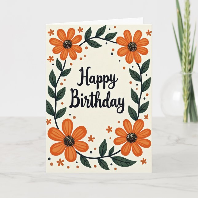 Botanical Birthday Bloom Card (Front)