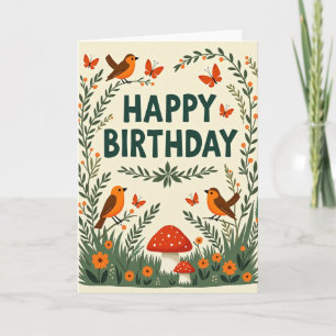 Botanical Birthday Vine Card