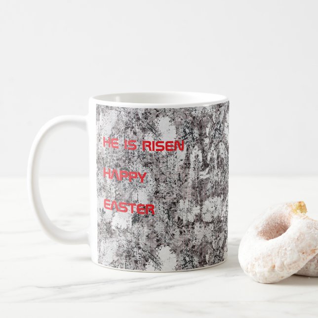 Botanical Black & White Easter Mug  (With Donut)