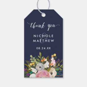 Botanical Bliss Custom Colour Wedding Gift Tags