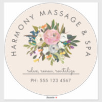 Botanical Bliss Elegant Floral Curved Text | Cream