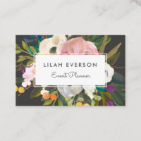Botanical Bliss | Elegant Painted Floral | Black