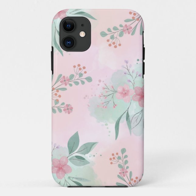 "Botanical Bliss: Floral Printed Phone Cover" Case-Mate iPhone Case (Back)