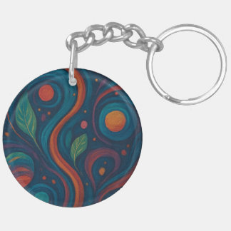 Botanical Bliss Full-Print Keychain