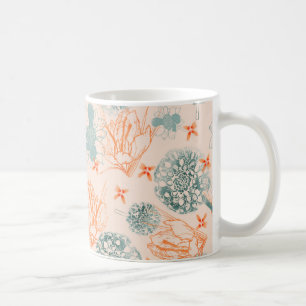 Botanical bliss pattern coffee mug