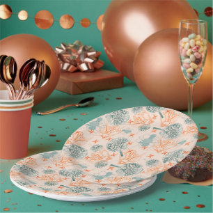 Botanical bliss pattern paper plate