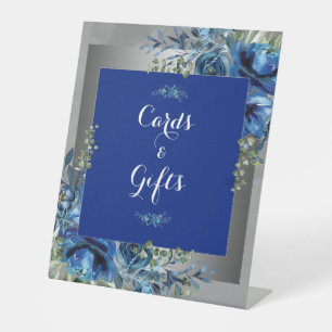 Botanical Bliss: Silver-Infused Bridal Shower Pedestal Sign