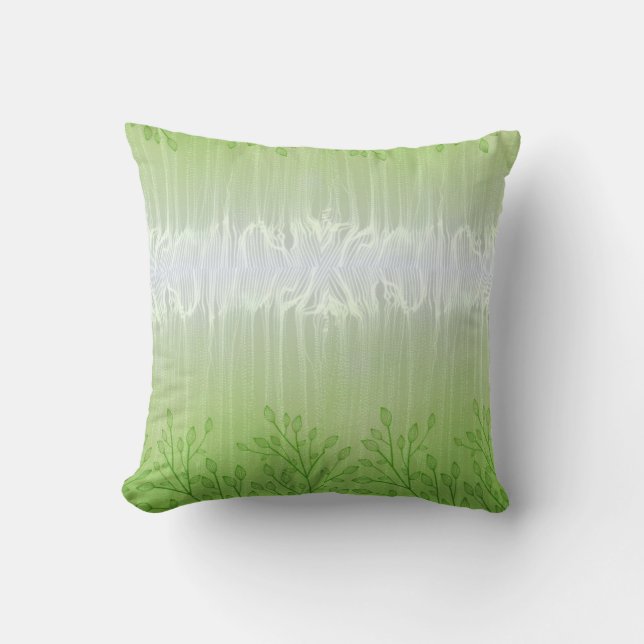 Botanical Bliss: Unique Leaf Style Wedding Gift De Cushion (Front)