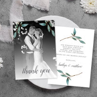 Botanical Bliss Wedding Photo Thank You