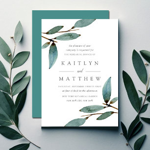 Botanical Bliss Wedding Rehearsal Dinner Invitation