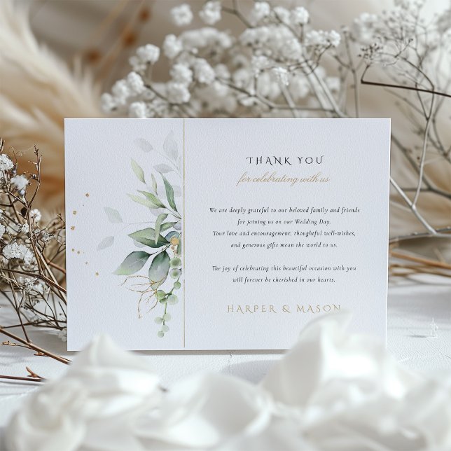 Botanical Bliss Wedding Thank You Card (Creator Uploaded)