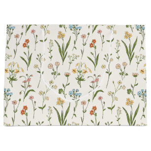 Botanical Bloom - Elegant Floral Large Gift Bag