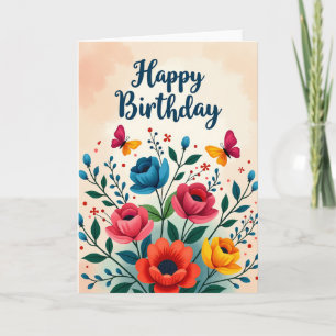 Botanical Bloom Happy Card