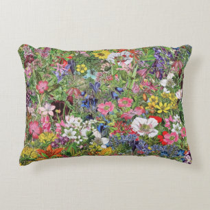 Botanical Bloom Nature Wildflower Decorative Cushion