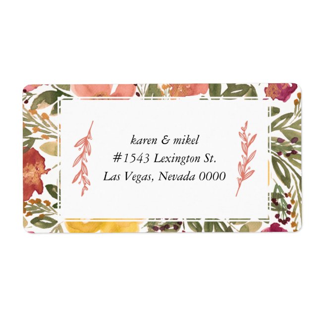 Botanical Bloom Painting Shipping Label (Front)
