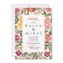 Botanical Bloom Painting Wedding Invitation