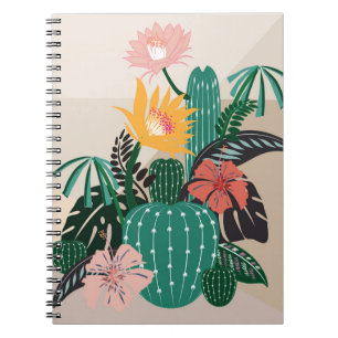 Botanical Blooming: Cactus Vintage Art. Notebook