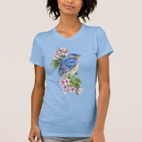 Botanical Blue Bird T-Shirt