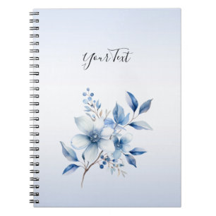 Botanical Blue Flowers Notebook