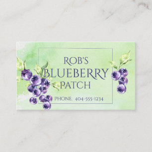 Botanical Blueberries Business Card
