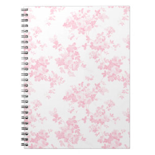 Botanical blush pink vintage elegant floral notebook