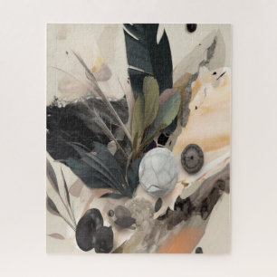 Botanical Boho Abstract Art     Jigsaw Puzzle