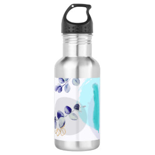 Botanical Boho Cyan Purple 532 Ml Water Bottle