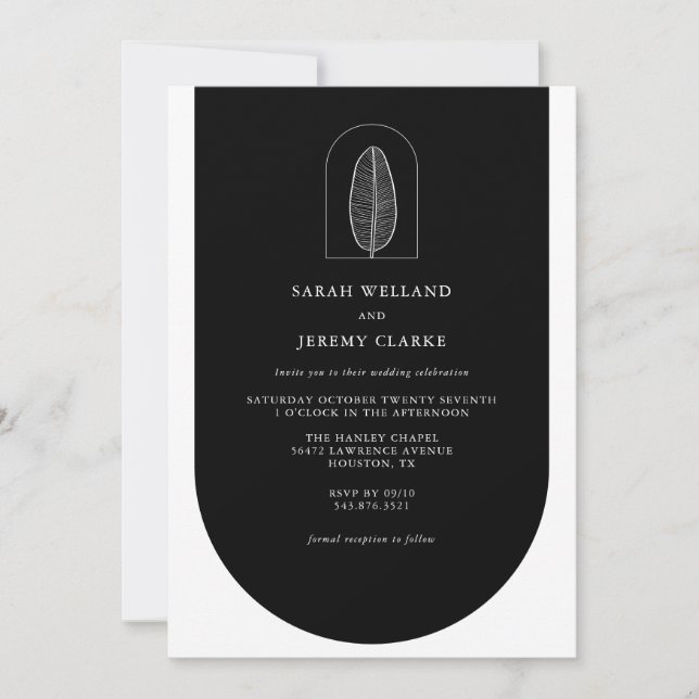 Botanical Boho Elegant Formal Wedding | Invitation (Front)