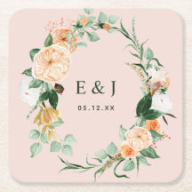 Botanical Boho Floral Greenery Monogram Wedding