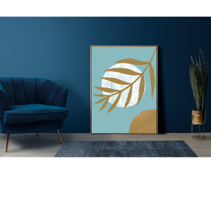 Botanical Boho Mystic Bohemian boho Sun Moon Wall  Poster