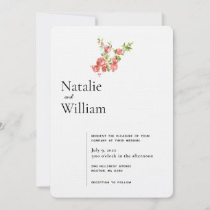 Botanical Boho Pomegranate Wedding Invitation